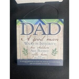 CarpenTree Dad Inspirational Wall Plaque Proverbs 207 Family Christian Decor